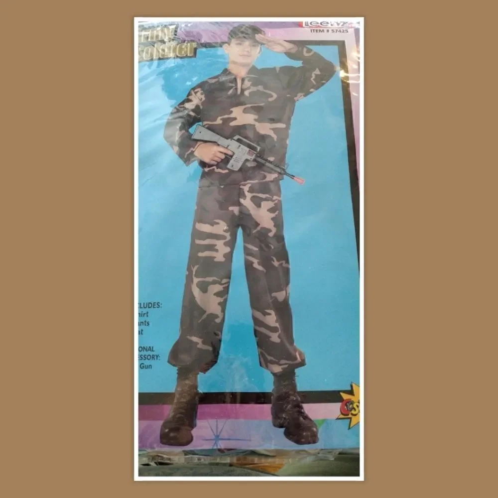 NWT Halloween Soldier Costume size Teen pants waist 34